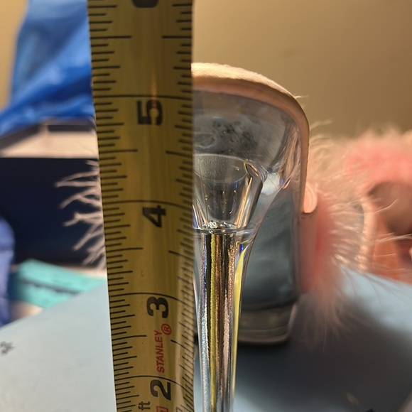 Pleaser Pink Feathered Women's Heels - Picture 15 of 16